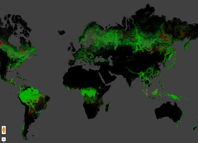 Map of World deforestation