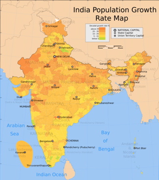 India Population Map, 2006