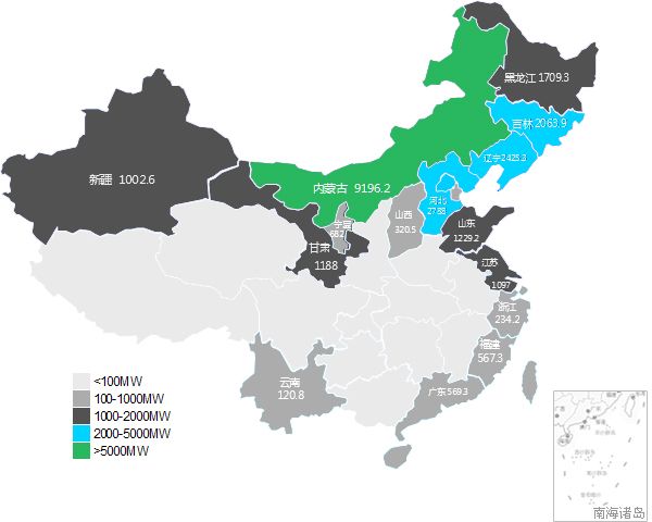 Total Electricicity generated in MW by Wind Power Plant in labeled regions/provinces Total Electricicity generated in MW by Wind Power Plant in labeled regions/provinces