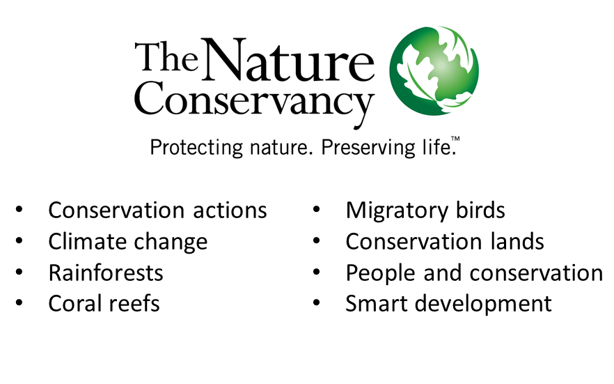 The nature conservancy. The nature conservancy.