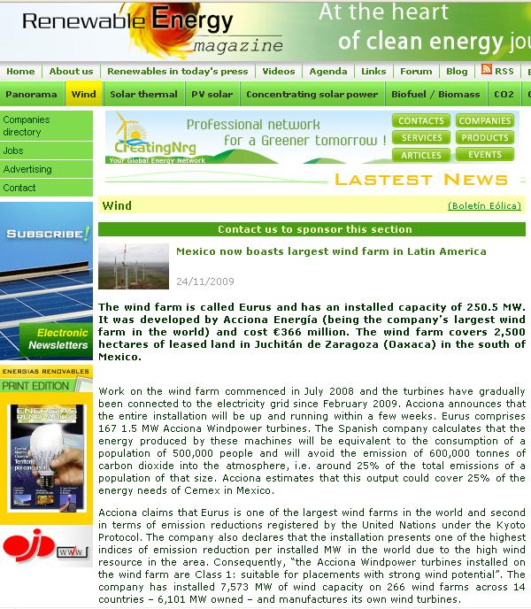 Renewable Energy Magazine  Renewable Energy Magazine