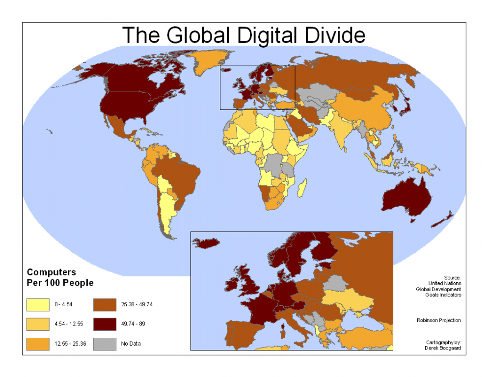Representation of the global computer's distribution Representation of the global computer's distribution