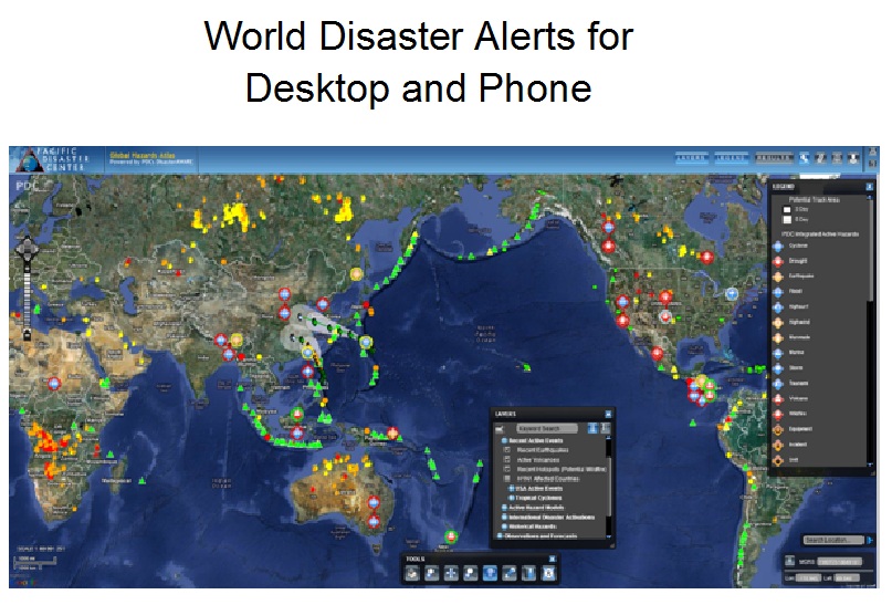 World Disaster Alerts for Desktop and Phone 