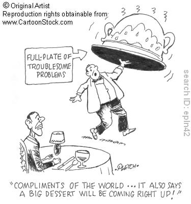 full plate of issues - cartoon full plate of issues - cartoon