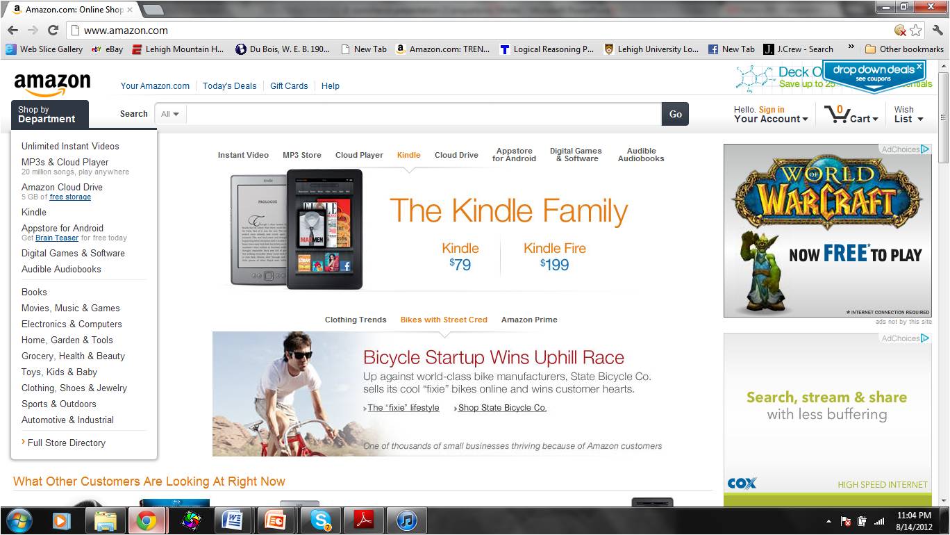 Amazon Homepage from 2011  Amazon Homepage from 2011