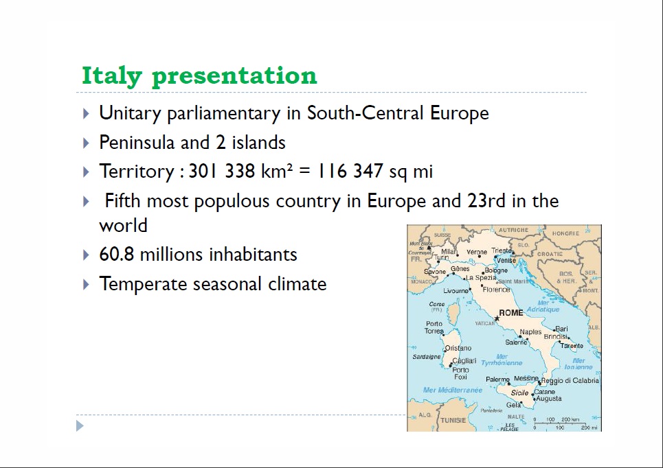 Italy presentation Italy presentation