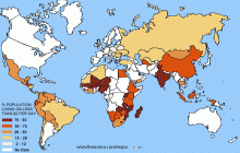 Percent of Population Living on Less Than $2 USD per day